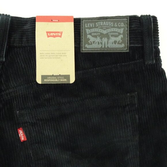 Levi's Corduroy Mom Jeans Women's Size 32x30 Black Cords High Rise - Picture 7 of 12